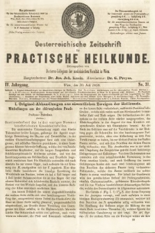 Oesterreichische Zeitschrift für Practische Heikunde. 1858, nr 31