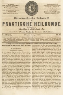 Oesterreichische Zeitschrift für Practische Heikunde. 1858, nr 32