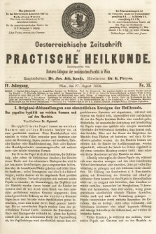 Oesterreichische Zeitschrift für Practische Heikunde. 1858, nr 35