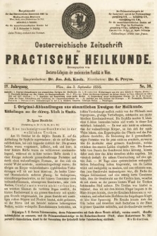 Oesterreichische Zeitschrift für Practische Heikunde. 1858, nr 36