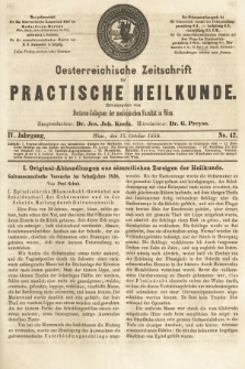Oesterreichische Zeitschrift für Practische Heikunde. 1858, nr 42