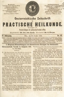 Oesterreichische Zeitschrift für Practische Heikunde. 1858, nr 43