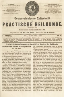 Oesterreichische Zeitschrift für Practische Heikunde. 1858, nr 44