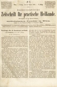 Oesterreichische Zeitschrift für Practische Heikunde : herausgegeben von dem Doctoren - Collegium der Medicinischen Facultät in Wien. 1859, nr 2