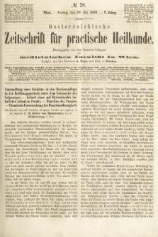 Oesterreichische Zeitschrift für Practische Heikunde : herausgegeben von dem Doctoren - Collegium der Medicinischen Facultät in Wien. 1859, nr 20