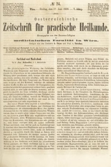 Oesterreichische Zeitschrift für Practische Heikunde : herausgegeben von dem Doctoren - Collegium der Medicinischen Facultät in Wien. 1859, nr 24
