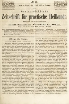 Oesterreichische Zeitschrift für Practische Heikunde : herausgegeben von dem Doctoren - Collegium der Medicinischen Facultät in Wien. 1859, nr 26