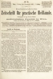 Oesterreichische Zeitschrift für Practische Heikunde : herausgegeben von dem Doctoren - Collegium der Medicinischen Facultät in Wien. 1859, nr 35
