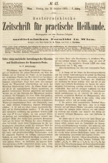 Oesterreichische Zeitschrift für Practische Heikunde : herausgegeben von dem Doctoren - Collegium der Medicinischen Facultät in Wien. 1859, nr 42