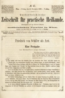 Oesterreichische Zeitschrift für Practische Heikunde : herausgegeben von dem Doctoren - Collegium der Medicinischen Facultät in Wien. 1859, nr 45