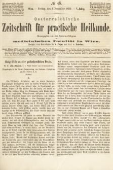 Oesterreichische Zeitschrift für Practische Heikunde : herausgegeben von dem Doctoren - Collegium der Medicinischen Facultät in Wien. 1859, nr 48