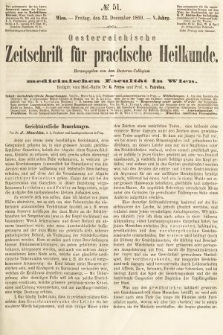 Oesterreichische Zeitschrift für Practische Heikunde : herausgegeben von dem Doctoren - Collegium der Medicinischen Facultät in Wien. 1859, nr 51