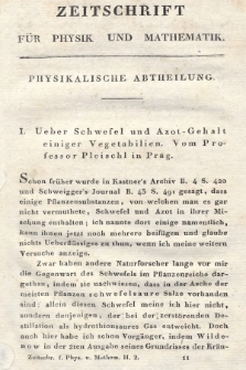 Zeitschrift für Physik und Mathematik. Bd. 2, 1827, [Heft 2]