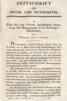 Zeitschrift für Physik und Mathematik. Bd. 3, 1827, [Heft 3]