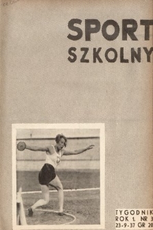 Sport Szkolny. 1937, nr 3