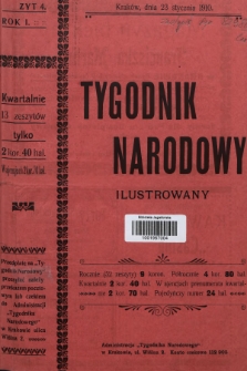 Tygodnik Narodowy Ilustrowany. 1910, nr 4