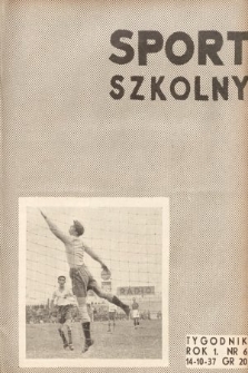 Sport Szkolny. 1937, nr 6