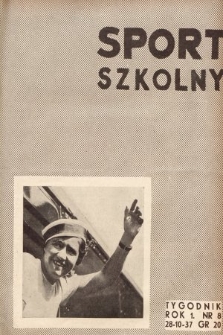 Sport Szkolny. 1937, nr 8