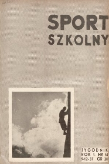 Sport Szkolny. 1937, nr 14