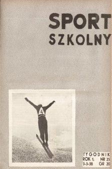 Sport Szkolny. 1938, nr 25
