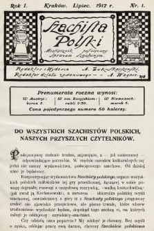 Szachista Polski : miesięcznik poświęcony sprawom szachowym. 1912, nr 1
