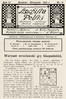 Szachista Polski : miesięcznik poświęcony sprawom szachowym. 1913, nr 3