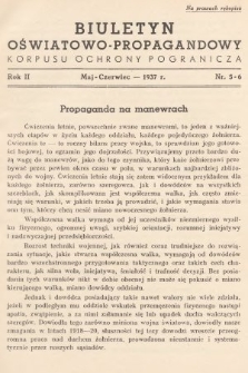 Biuletyn Oświatowo-Propagandowy Korpusu Ochrony Pogranicza. 1937, nr 5-6