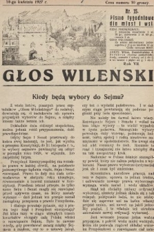 Głos Wileński : pismo tygodniowe dla miast i wsi. 1927, nr 15