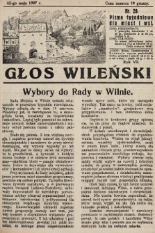 Głos Wileński : pismo tygodniowe dla miast i wsi. 1927, nr 20