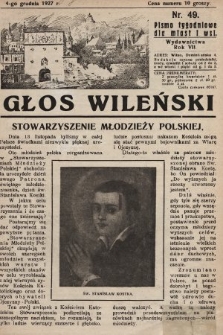 Głos Wileński : pismo tygodniowe dla miast i wsi. 1927, nr 49