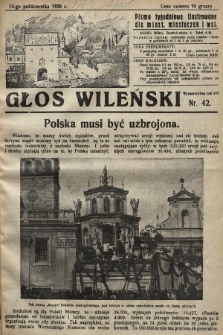 Głos Wileński : pismo tygodniowe illustrowane dla miast, miasteczek i wsi. 1928, nr 42