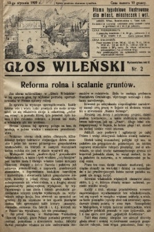 Głos Wileński : pismo tygodniowe ilustrowane dla miast, miasteczek i wsi. 1929, nr 2