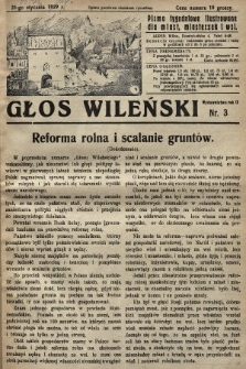 Głos Wileński : pismo tygodniowe ilustrowane dla miast, miasteczek i wsi. 1929, nr 3