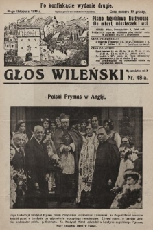Głos Wileński : pismo tygodniowe ilustrowane dla miast, miasteczek i wsi. 1930, nr 48