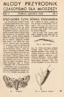 Młody Przyrodnik : czasopismo dla młodzieży. 1938, nr 3