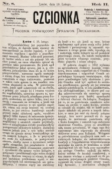Czcionka : pismo poświęcone sprawom drukarskim. 1873, nr 8