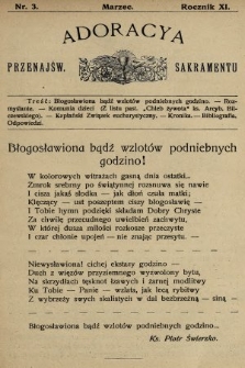 Adoracya Przenajświętszego Sakramentu : organ Stowarzyszenia Kapłanów Polskich Adoracyi Przenajświętszego Sakramentu. 1912, nr 3