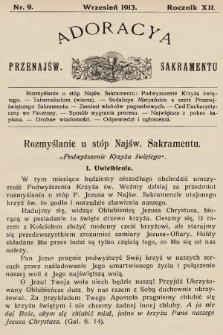 Adoracya Przenajświętszego Sakramentu. 1913, nr 9