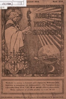 Adoracya Przenajświętszego Sakramentu. 1914, nr 1