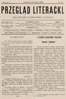 Przegląd Literacki : organ Związku Literackiego w Krakowie. 1896, nr 12