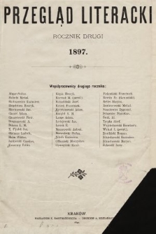 Przegląd Literacki : organ Związku Literackiego w Krakowie. 1897, indeks rocznika