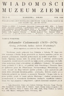 Wiadomości Muzeum Ziemi : wydawnictwo Towarzystwa Muzeum Ziemi. 1938, nr 2-3