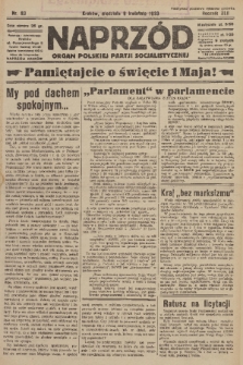Naprzód : organ Polskiej Partji Socjalistycznej. 1933, nr 83