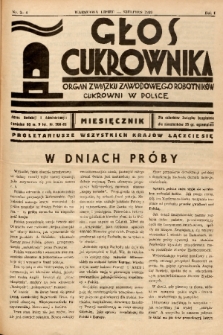 Głos Cukrownika : organ Związku Zawodowego Robotników Cukrowni w Polsce : miesięcznik. 1939, nr 3-4