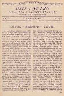 Dziś i Jutro : pismo dla młodzieży żeńskiej. 1927, nr 14-15