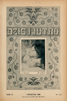 Dziś i Jutro : pismo dla młodzieży żeńskiej. 1928, nr 7-8