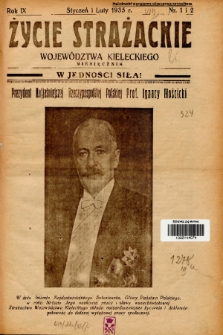 Życie Strażackie Województwa Kieleckiego : miesięcznik. 1935, nr 1-2