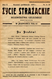 Życie Strażackie Województwa Kieleckiego : miesięcznik. 1935, nr 9-10