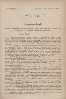 [Kadencja VIII, sesja I, al. 223] Alegata do Sprawozdań Stenograficznych z Pierwszej Sesyi Ósmego Peryodu Sejmu Krajowego Królestwa Galicyi i Lodomeryi z Wielkiem Księstwem Krakowskiem z roku 1902/1903. Alegat 223