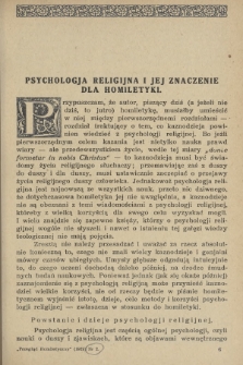 [Przegląd Homiletyczny. 1929, nr 2]